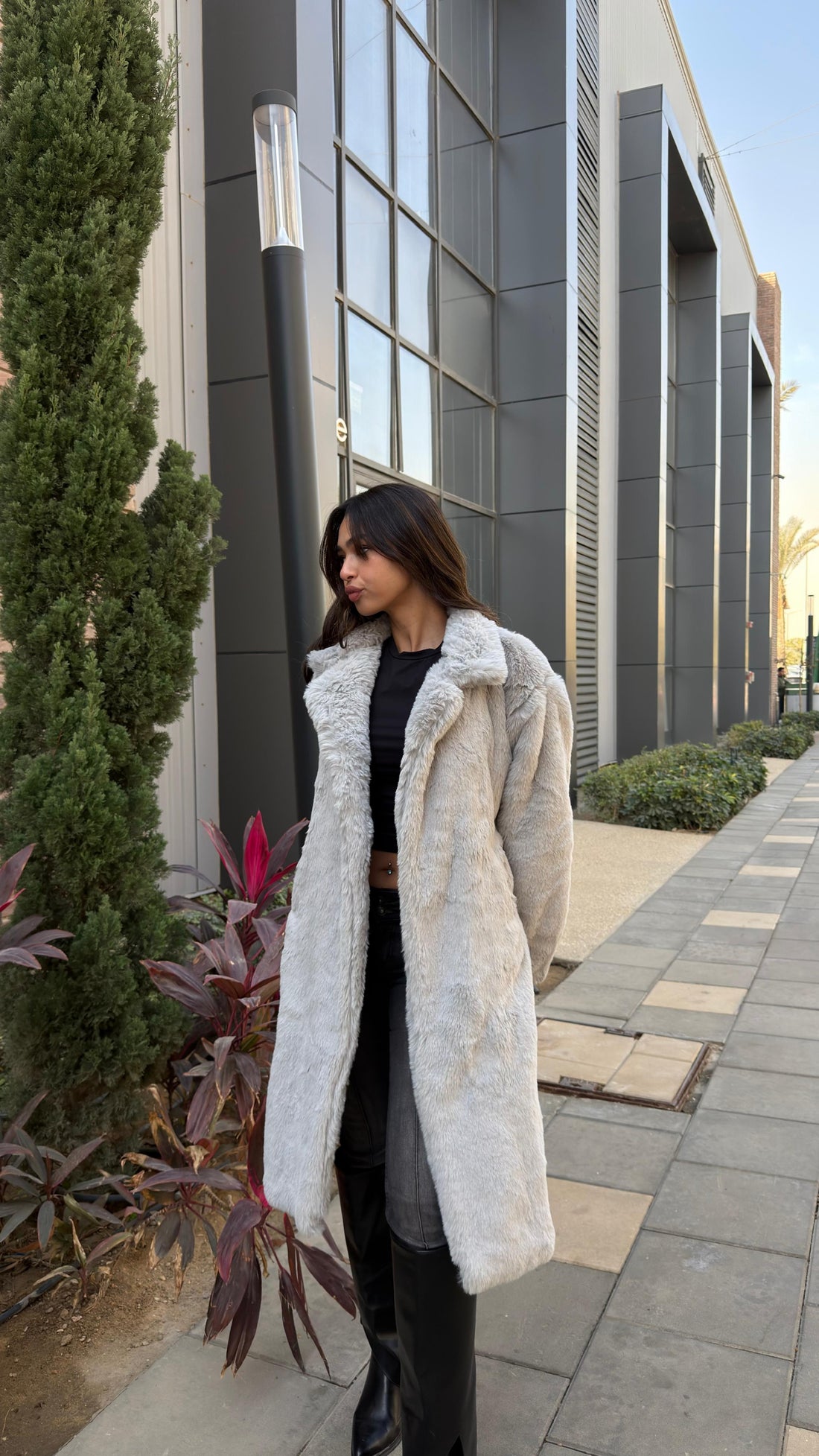 Fur Trench Coat